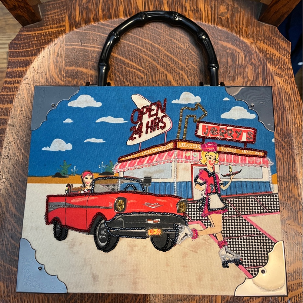 Romeo Roma Beaded Cigar Box Handbag --  Retro Jerry’s Diner